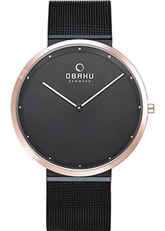 Fashion наручные  мужские часы Obaku V230GXMBMB. Коллекция Ultra Slim