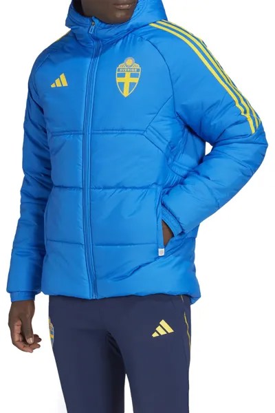 Зимняя куртка для тренировок в Швеции adidas, синий