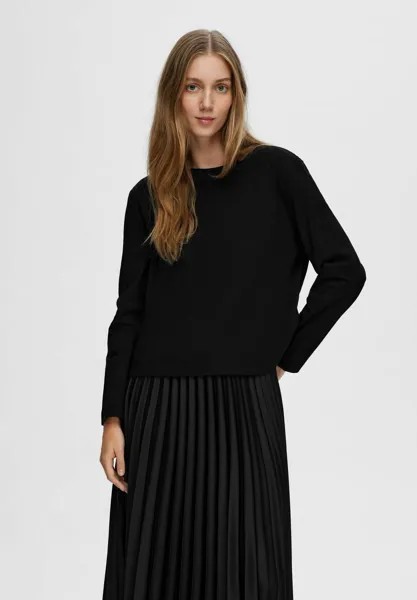 Блузка с длинными рукавами Selected Femme, черный