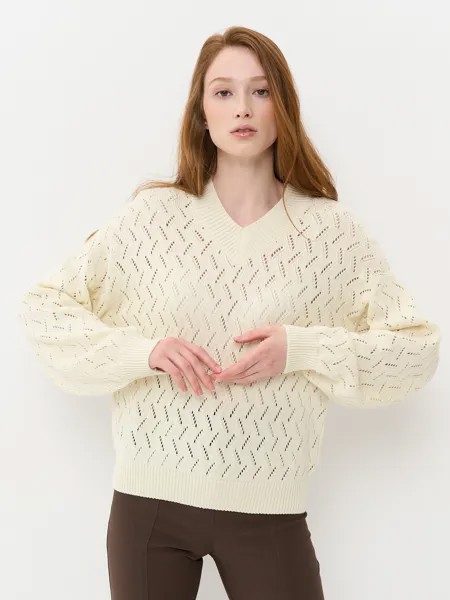 Пуловер женский BE YOU 7221-40155 бежевый 44 RU