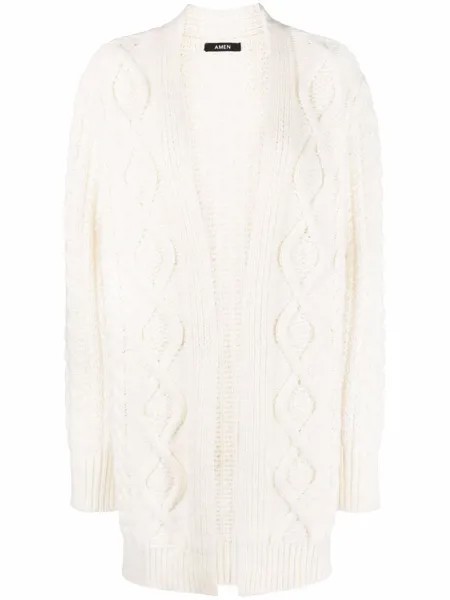 Amen cable-knit cardi-coat