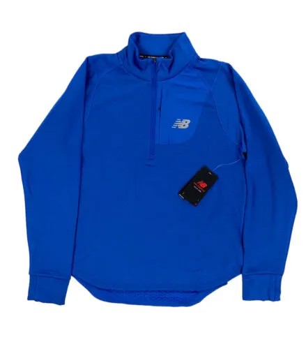 НОВАЯ спортивная синяя куртка New Balance Heat Grid с половиной молнией 1/2, мужская размер M