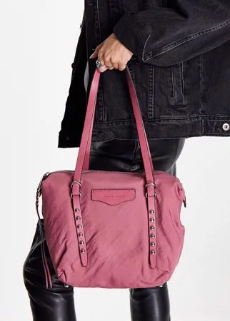 Фиолетовая сумка-тоут с кожаной отделкой Rebecca Minkoff-Фиолетовый цвет