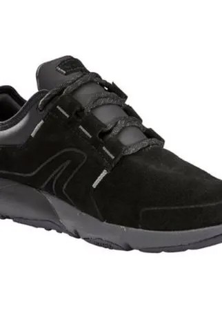 Кроссовки для активной ходьбы женские Actiwalk Comfort Leather черные, размер: 37, цвет: Черный/Антрацитовый Серый/Черный NEWFEEL Х Декатлон