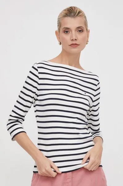 Лонгслив из хлопка Tommy Hilfiger, темно-синий