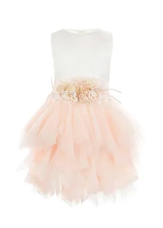 Платье без рукавов с многослойной розовой юбкой CAF