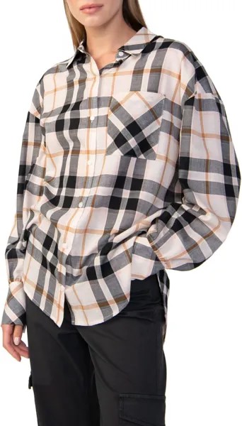 Туника Sanctuary Dropped Shoulder Tunic, цвет Natural Craft Plaid
