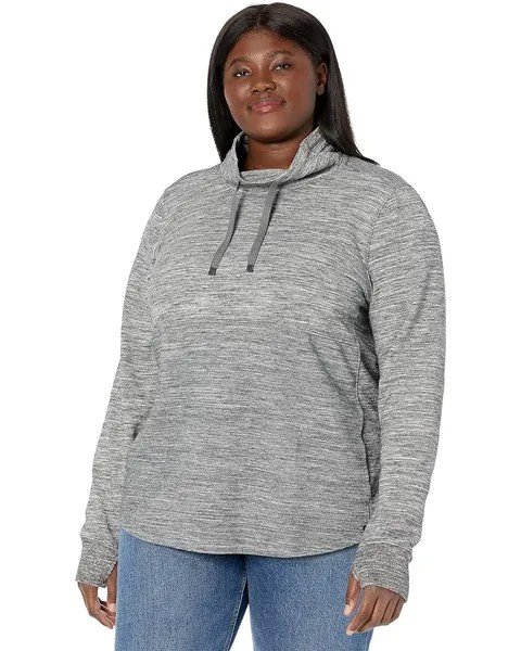 Толстовка L.L.Bean Plus Size Bean's Cozy Mixed Knits Pullover Marled, серый
