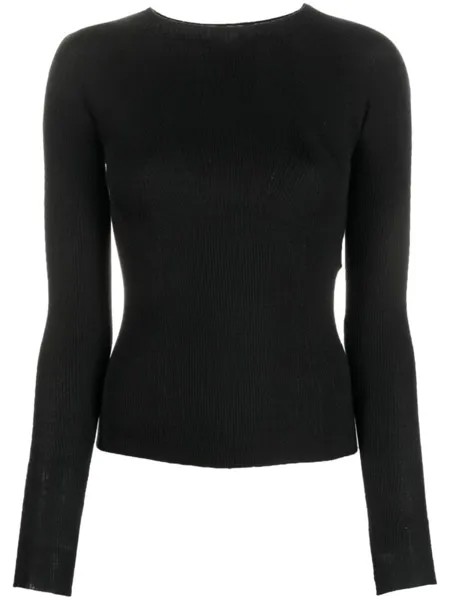 Lanvin джемпер с разрезами, черный