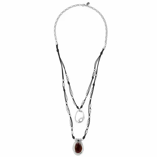 Колье Ciclon, Deba, двойное, с муранским стеклом, CN-232832 коричневый