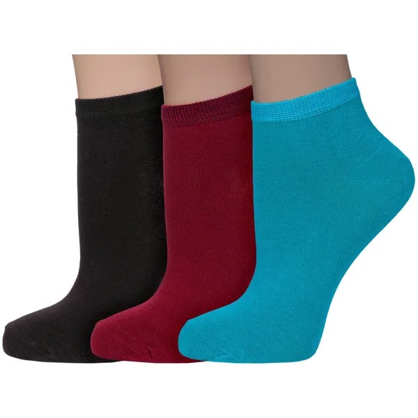 Комплект носков женских Носкофф 3-НЖ8 разноцветных 23-25