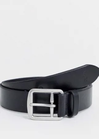Черный кожаный ремень Polo Ralph Lauren-Коричневый