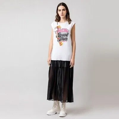 GAELLE Paris Длинное платье с макси-футболкой и юбкой из тюля Женщина GBD11251SA Белый