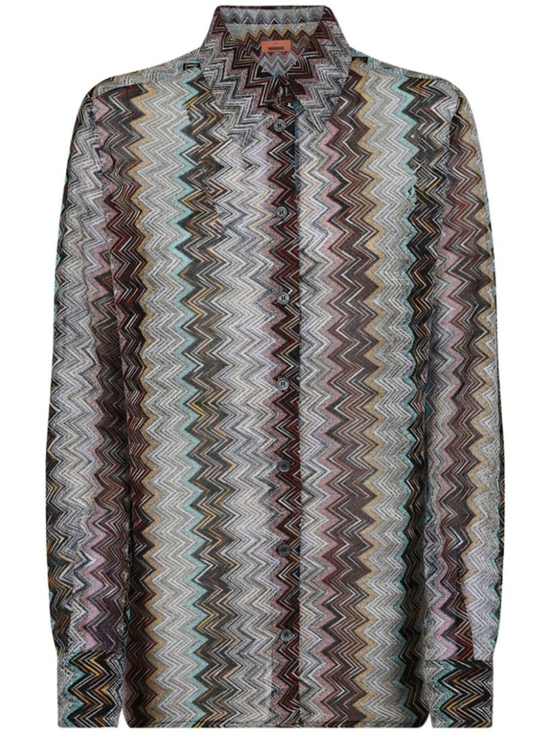 Рубашка с зигзагообразным принтом Missoni, серый