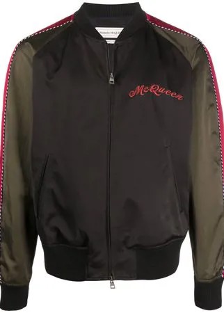 Alexander McQueen куртка-бомбер с вышивкой