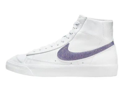 Женские кроссовки Nike Blazer Mid 77 ESS White/Canyon Purple-Grey Fog (DH4399 101) — 5,5