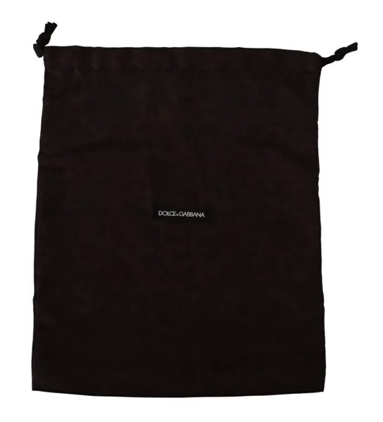DOLCE - GABBANA Чехол для пыльника Коричневая кружевная сумка для обуви с цветочным принтом на шнурке 37см x 31см