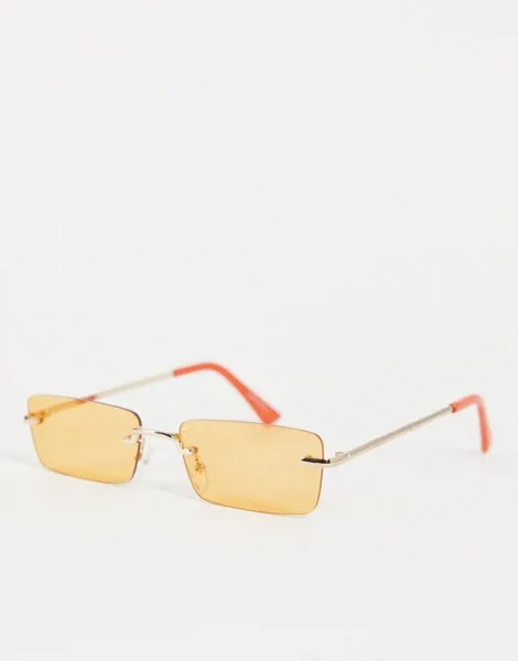 Оранжевые солнцезащитные очки без оправы Skinnydip-Оранжевый цвет