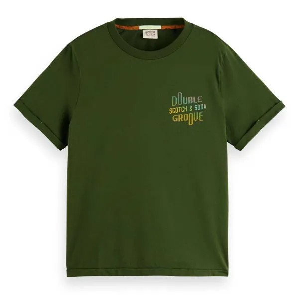 Футболка Scotch & Soda Double Groove Regular Fit, зеленый