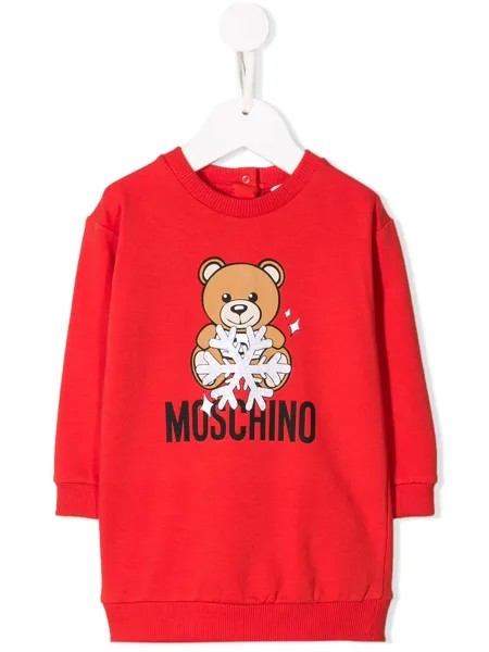 Moschino Kids толстовка с принтом