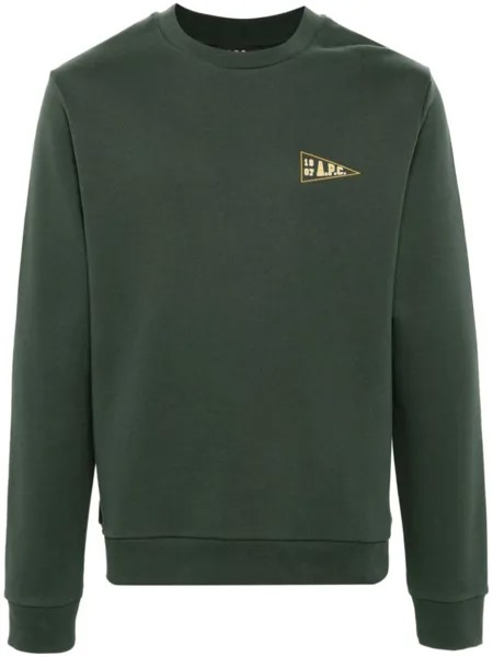 A.P.C. толстовка с логотипом, зеленый