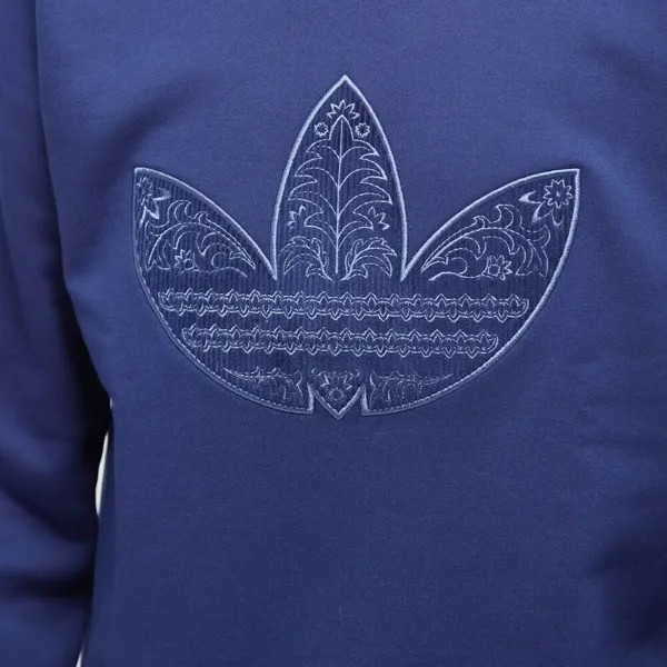 Adidas Вельветовая толстовка с аппликацией, синий