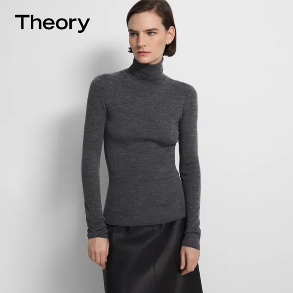 Водолазка Theory с длинными рукавами, темно-серый