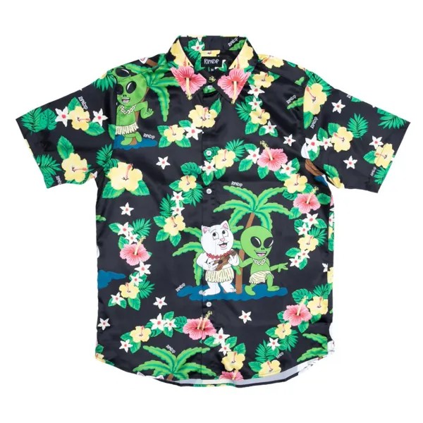 Рубашка с коротким рукавом RIPNDIP Aloha Nerm Short Sleeve Button Up Black 2022