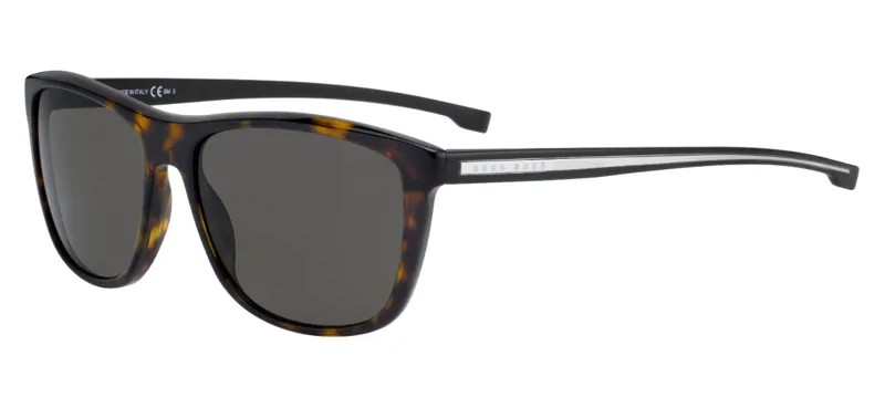 Солнцезащитные очки мужские BOSS BOSS 0874/S, серые/коричневые