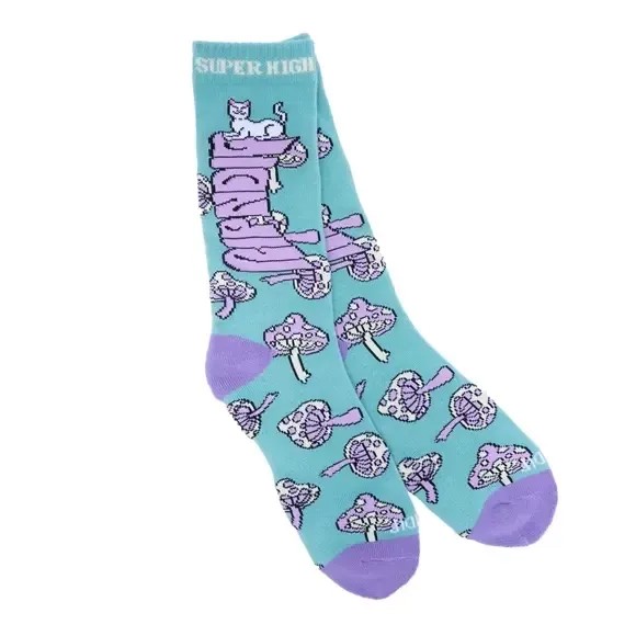 Носки RIPNDIP Super Psychedelic Socks Sage/Lavender 2023