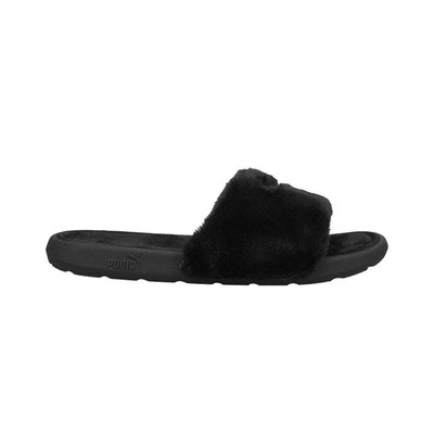 Черные повседневные сандалии Puma Cool Cat Fluffy Bx Slide Youth Girls 384275-01