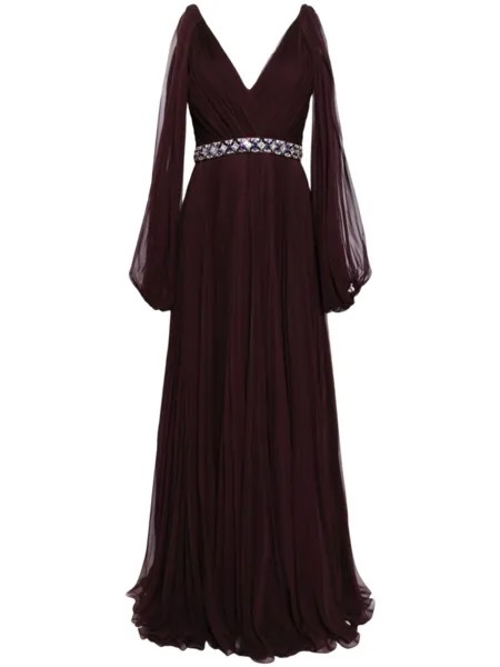 Jenny Packham платье Rapture с открытыми плечами, фиолетовый