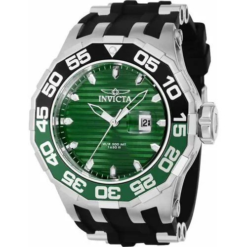 Наручные часы INVICTA, черный, зеленый