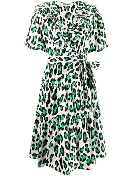 DVF Diane von Furstenberg платье-рубашка Hirita с леопардовым принтом