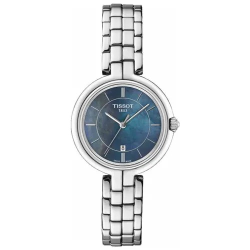 Наручные часы TISSOT T-Lady, серебряный, синий