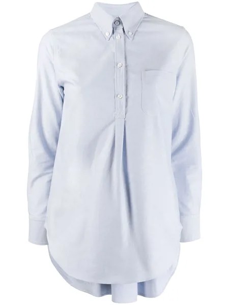 Thom Browne рубашка оксфорд с плиссировкой