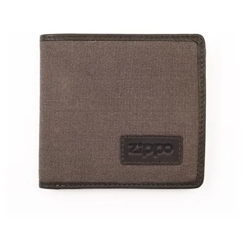 Портмоне Zippo, текстиль, гладкая фактура, коричневый