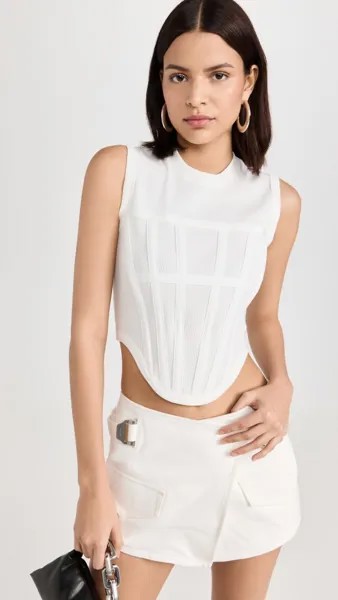 Майка Dion Lee Rib Corset, слоновая кость