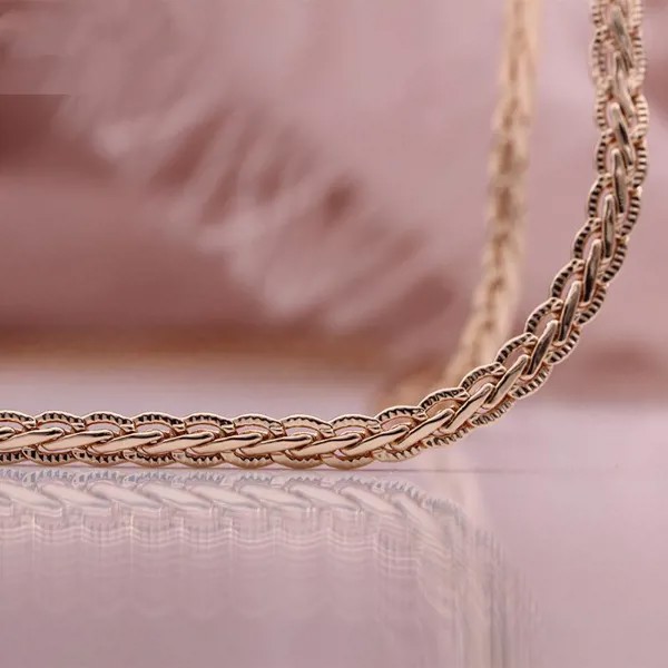 Розовое золото Цвет Итальянское ремесленное ожерелье ручной работы как для женщин, так и для мужчин цепочки