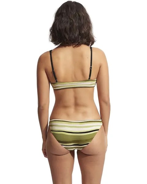 Бралетт Seafolly Sun Stripe Reversible Bralette, цвет Avocado