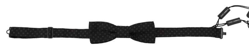 DOLCE - GABBANA Галстук-бабочка черного цвета с шелковым регулируемым воротником и папийоном Рекомендуемая розничная цена 200 долларов США