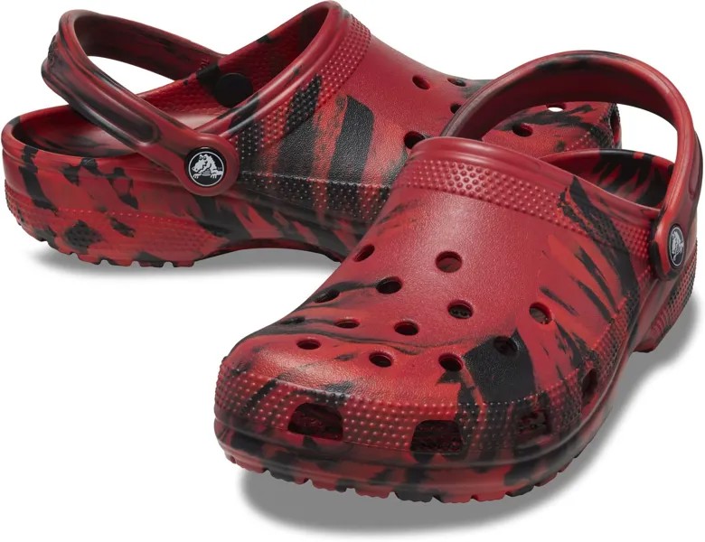 Сабо Classic Marbled Tie-Dye Clog Crocs, цвет Pepper/Black