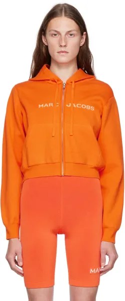 Худи 'The Cropped Zip Hoodie' оранжевого цвета Marc Jacobs