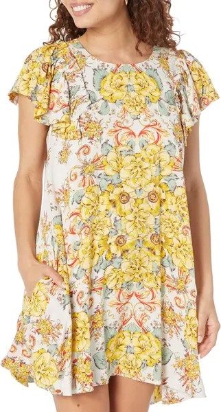 Платье Yara Printed Mini Free People, цвет Tea Combo