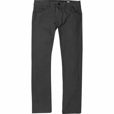 Мужские прямые джинсы Volcom Solver 5 Pocket Slub Denim Pants (Asphalt Black)