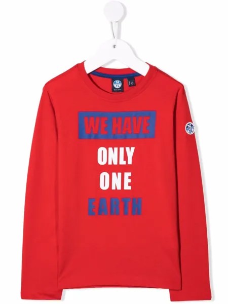 North Sails Kids футболка из органического хлопка с надписью