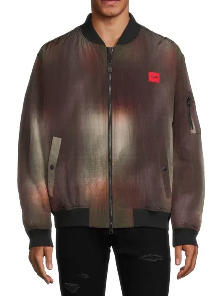 Утепленный бомбер оверсайз Byler Hugo, цвет Brown Multicolor