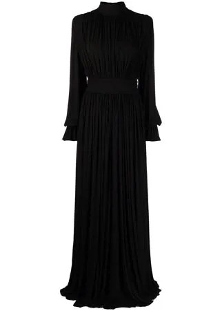 Herve L. Leroux вечернее платье с высоким воротником и длинными рукавами