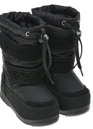 Черные унты из нейлона Dolce&Gabbana