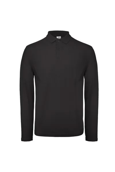 Рубашка поло с длинным рукавом Collection B&C, черный